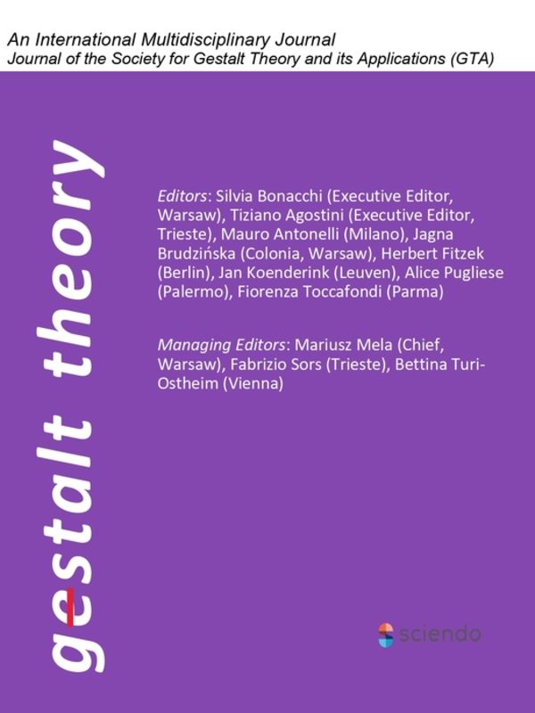 Gestalt Theory Online Journal - Cover